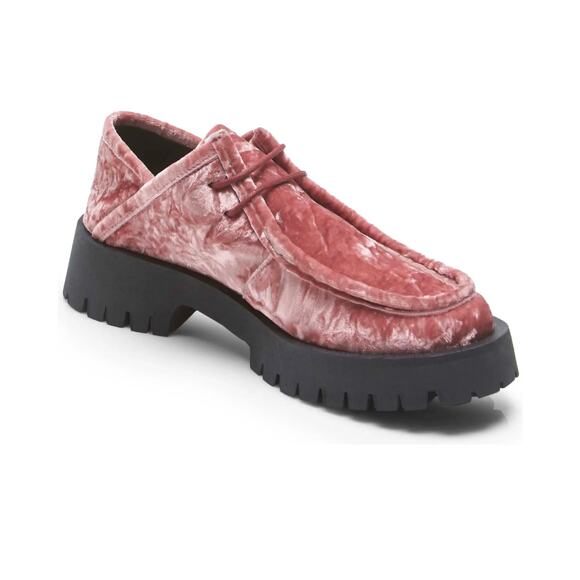 Free People Convertible Velvet Loafer Oxfords In Smoked Pink Size EU 37 / US 7 - Picture 1 of 11